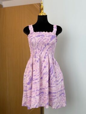 GAP Pink & Purple Smocked Mini Dress | Daydream Muse